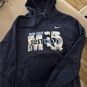 Nike Navy Hoodie with Graphic Print